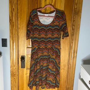 LulaRoe Nicole Print Dress NWOT XL